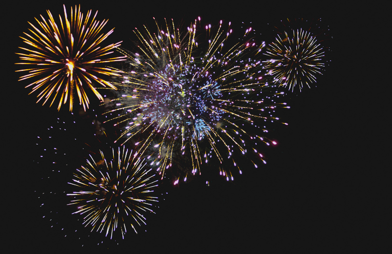 Feu d'artifice et retraite aux flambeaux