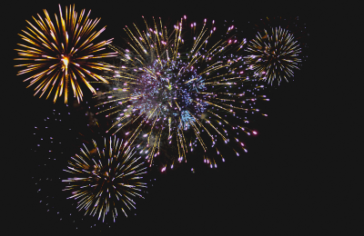 Feu d'artifice et retraite aux flambeaux